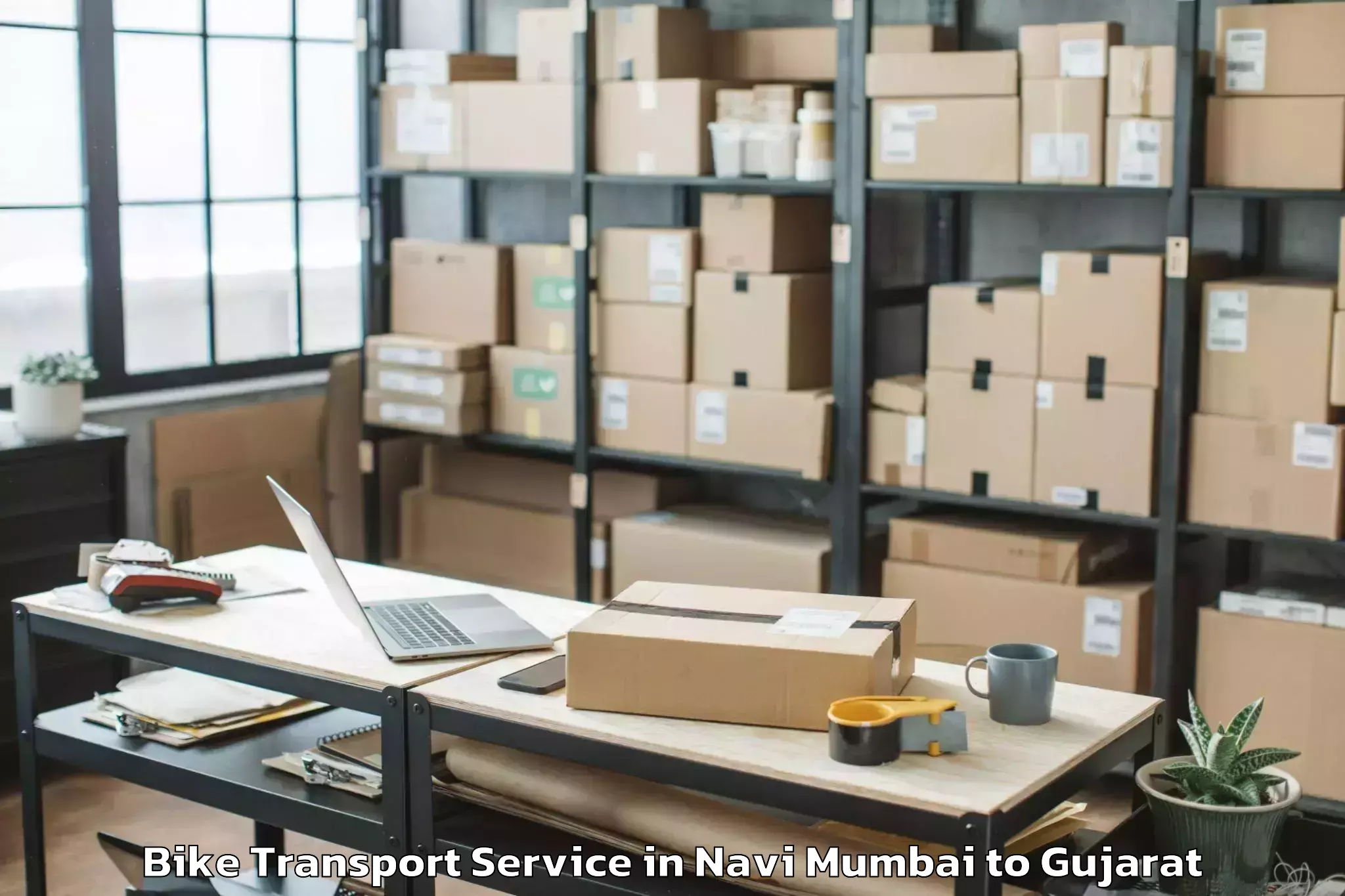 Expert Navi Mumbai to Valod Bike Transport